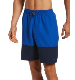 Men's Big & Tall Colorblocked 9" Swim Trunks Game Royal $21.21 Swimsuits