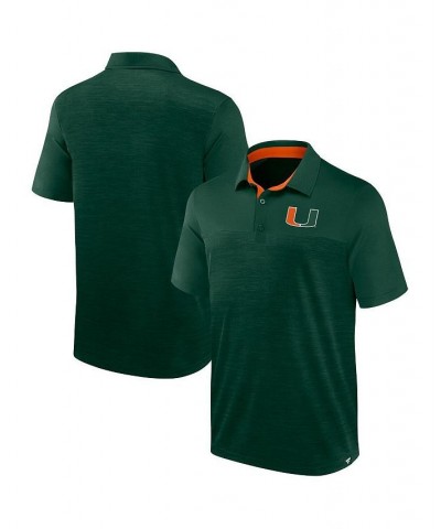 Men's Branded Heather Green Miami Hurricanes Classic Homefield Polo Shirt $22.00 Polo Shirts