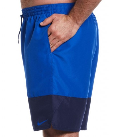 Men's Big & Tall Colorblocked 9" Swim Trunks Game Royal $21.21 Swimsuits