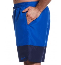 Men's Big & Tall Colorblocked 9" Swim Trunks Game Royal $21.21 Swimsuits