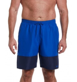 Men's Big & Tall Colorblocked 9" Swim Trunks Game Royal $21.21 Swimsuits