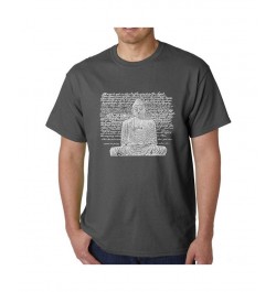 Men's Word Art T-Shirt - Zen Buddha Gray $18.89 T-Shirts