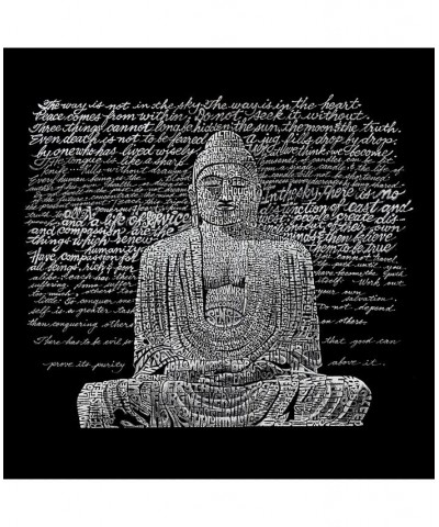 Men's Word Art T-Shirt - Zen Buddha Gray $18.89 T-Shirts