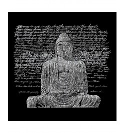 Men's Word Art T-Shirt - Zen Buddha Gray $18.89 T-Shirts