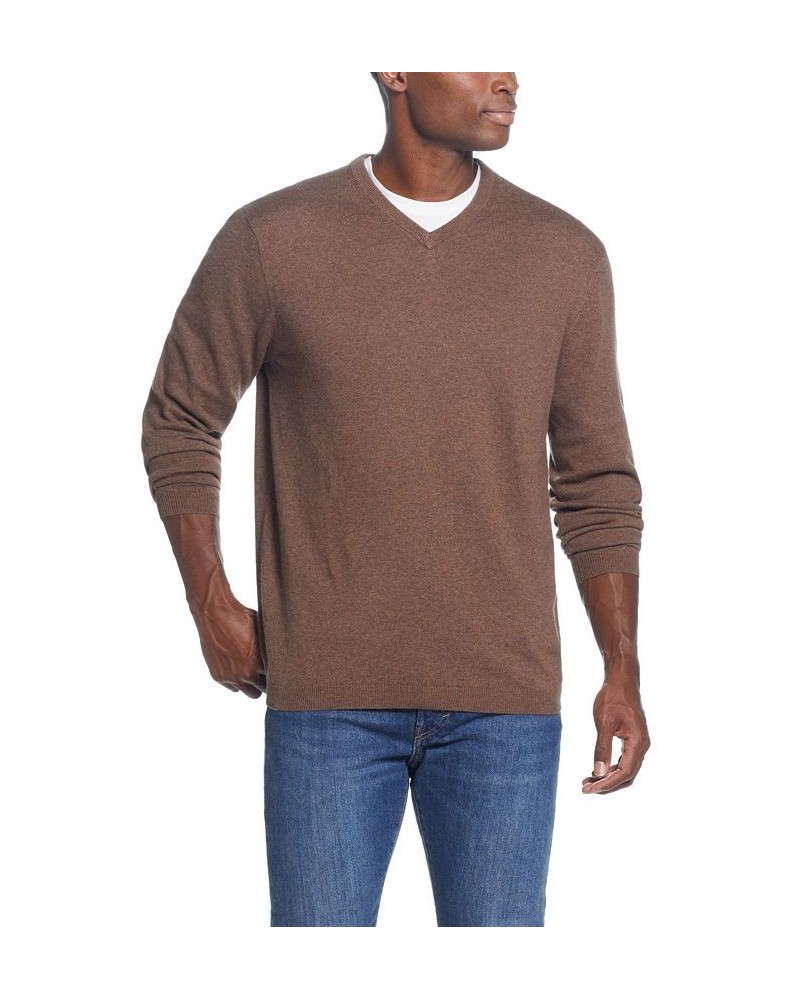 Men's Cotton Cashmere V-Neck Sweater PD02 $15.89 Sweaters