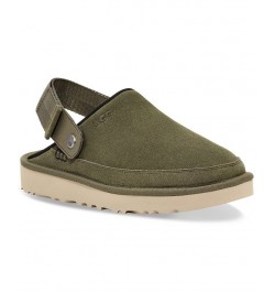 Men's Goldencoast Suede Heel Strap Clog Green $67.20 Shoes