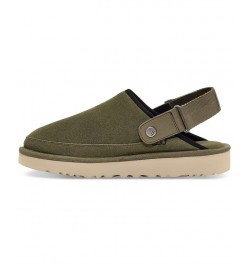 Men's Goldencoast Suede Heel Strap Clog Green $67.20 Shoes