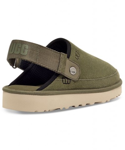 Men's Goldencoast Suede Heel Strap Clog Green $67.20 Shoes