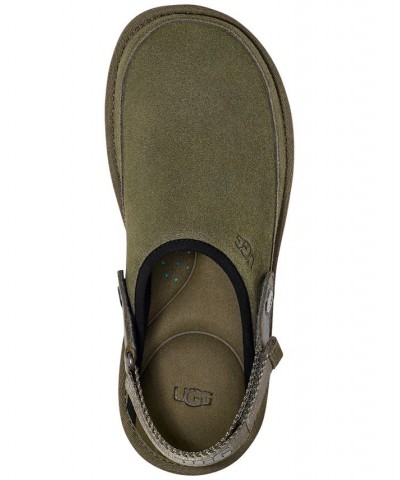 Men's Goldencoast Suede Heel Strap Clog Green $67.20 Shoes