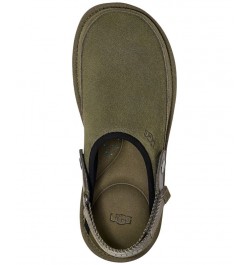 Men's Goldencoast Suede Heel Strap Clog Green $67.20 Shoes