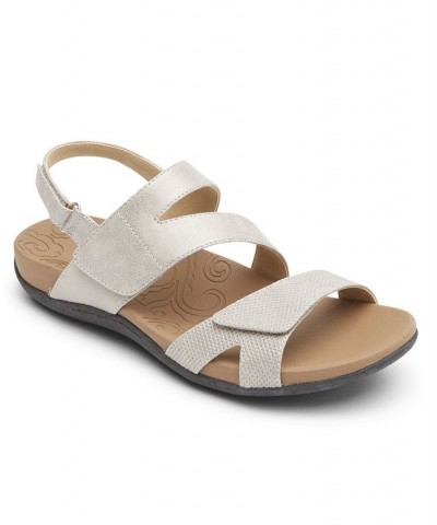 Women's Ridge Asym Stay Put Sandals Silver $44.55 Shoes