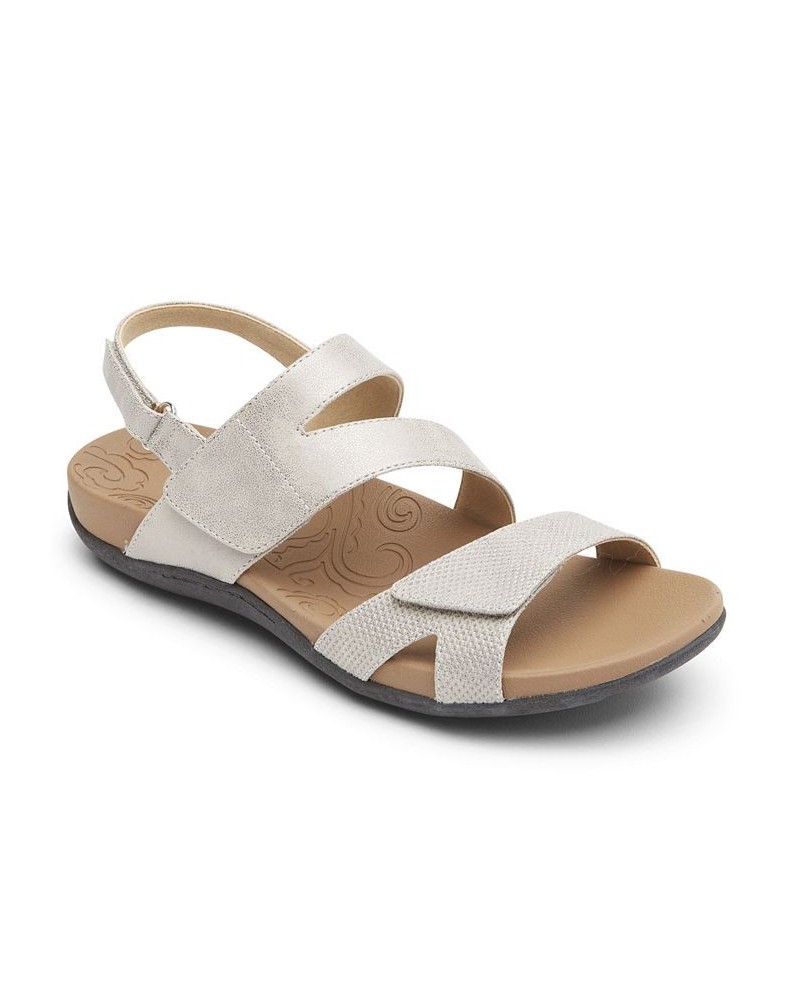 Women's Ridge Asym Stay Put Sandals Silver $44.55 Shoes