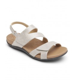 Women's Ridge Asym Stay Put Sandals Silver $44.55 Shoes