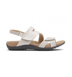 Women's Ridge Asym Stay Put Sandals Silver $44.55 Shoes