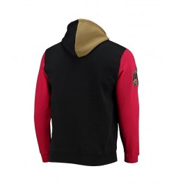 Men's Black and Red Atlanta United FC Colorblock Fleece Pullover Hoodie $40.00 Sweatshirt