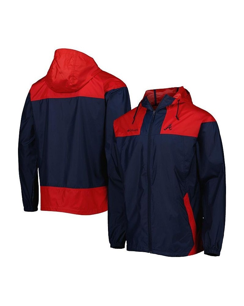 Men's Navy, Red Atlanta Braves Omni-Shade Flash Forward Challenger Full-Zip Windbreaker Jacket $43.20 Jackets