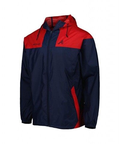 Men's Navy, Red Atlanta Braves Omni-Shade Flash Forward Challenger Full-Zip Windbreaker Jacket $43.20 Jackets