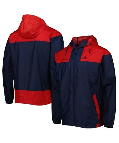 Men's Navy, Red Atlanta Braves Omni-Shade Flash Forward Challenger Full-Zip Windbreaker Jacket $43.20 Jackets