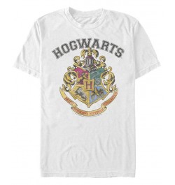 Men's Harry Potter Vintage-Like Logo Short Sleeve Crew T-shirt White $19.24 T-Shirts