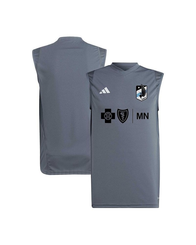 Men's Gray Minnesota United FC 2023 On-Field Sleeveless Training Jersey $28.20 Jersey