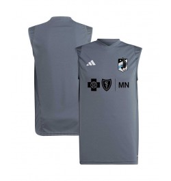 Men's Gray Minnesota United FC 2023 On-Field Sleeveless Training Jersey $28.20 Jersey