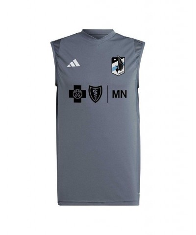 Men's Gray Minnesota United FC 2023 On-Field Sleeveless Training Jersey $28.20 Jersey