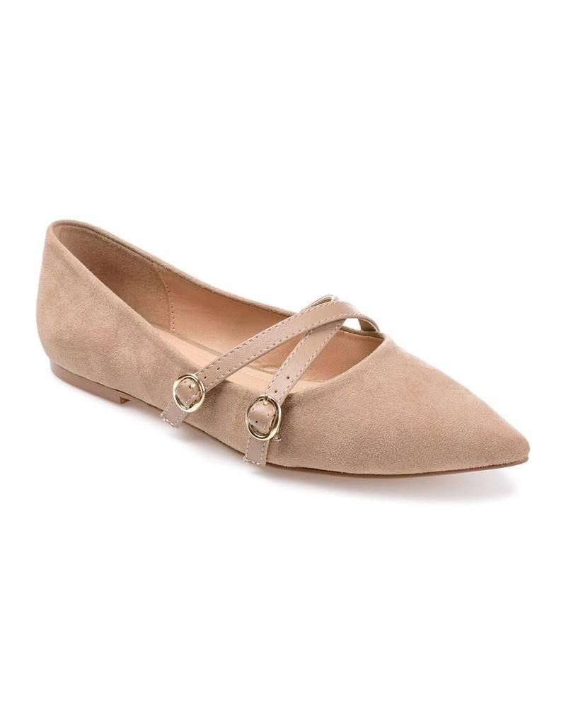 Women's Patricia Flats Tan/Beige $31.50 Shoes