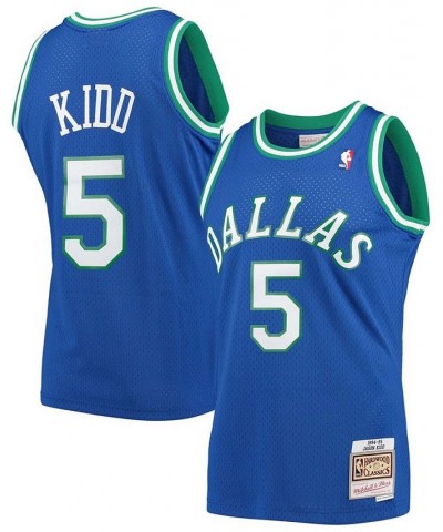 Men's Jason Kidd Blue Dallas Mavericks 1994-95 Hardwood Classics Swingman Player Jersey $54.39 Jersey