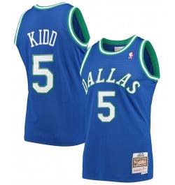 Men's Jason Kidd Blue Dallas Mavericks 1994-95 Hardwood Classics Swingman Player Jersey $54.39 Jersey