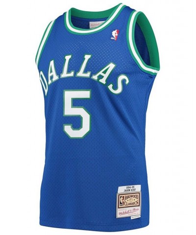 Men's Jason Kidd Blue Dallas Mavericks 1994-95 Hardwood Classics Swingman Player Jersey $54.39 Jersey