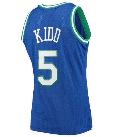 Men's Jason Kidd Blue Dallas Mavericks 1994-95 Hardwood Classics Swingman Player Jersey $54.39 Jersey