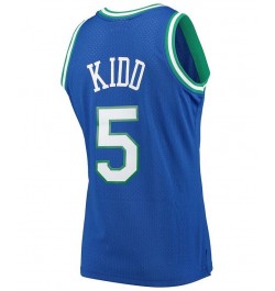 Men's Jason Kidd Blue Dallas Mavericks 1994-95 Hardwood Classics Swingman Player Jersey $54.39 Jersey