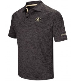 Men's Heather Black Colorado Buffaloes Down Swing Polo Shirt $23.50 Polo Shirts