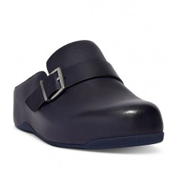 Women's Shuv Buckled-Strap Slip-On Clog Flats Blue $69.70 Shoes