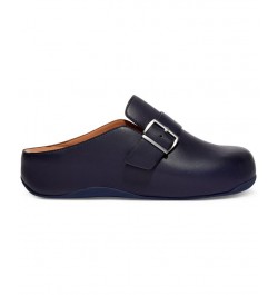 Women's Shuv Buckled-Strap Slip-On Clog Flats Blue $69.70 Shoes