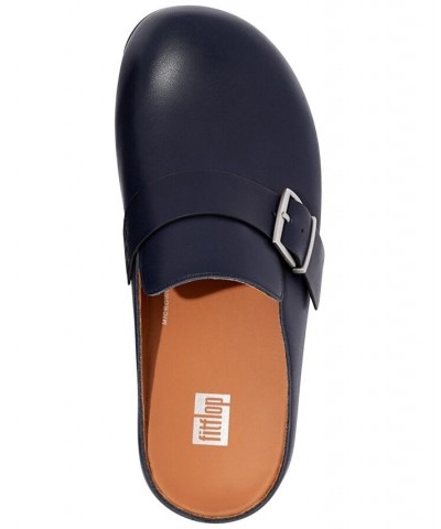 Women's Shuv Buckled-Strap Slip-On Clog Flats Blue $69.70 Shoes