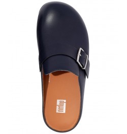 Women's Shuv Buckled-Strap Slip-On Clog Flats Blue $69.70 Shoes