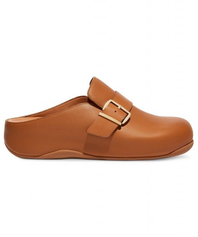 Women's Shuv Buckled-Strap Slip-On Clog Flats Blue $69.70 Shoes