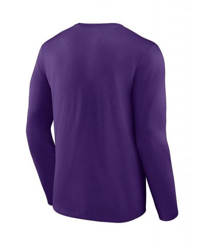 Men's Purple Clemson Tigers Broad Jump 2-Hit Long Sleeve T-shirt $19.03 T-Shirts