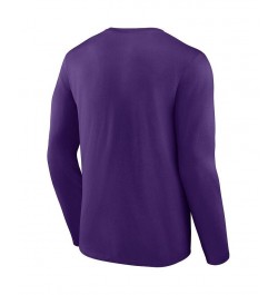 Men's Purple Clemson Tigers Broad Jump 2-Hit Long Sleeve T-shirt $19.03 T-Shirts