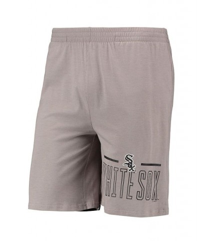 Men's Gray, Black Chicago White Sox Meter T-shirt and Shorts Sleep Set $36.29 Pajama