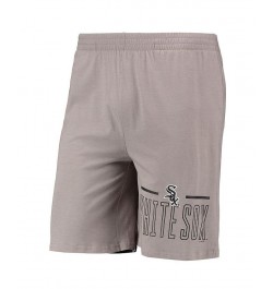 Men's Gray, Black Chicago White Sox Meter T-shirt and Shorts Sleep Set $36.29 Pajama