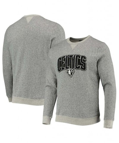 Men's Heathered Gray Boston Celtics Marled French Terry Pullover Sweatshirt $39.95 Sweatshirt