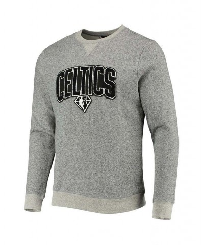 Men's Heathered Gray Boston Celtics Marled French Terry Pullover Sweatshirt $39.95 Sweatshirt