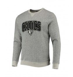 Men's Heathered Gray Boston Celtics Marled French Terry Pullover Sweatshirt $39.95 Sweatshirt