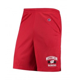 Men's Red Wisconsin Badgers Classic Shorts $19.35 Shorts