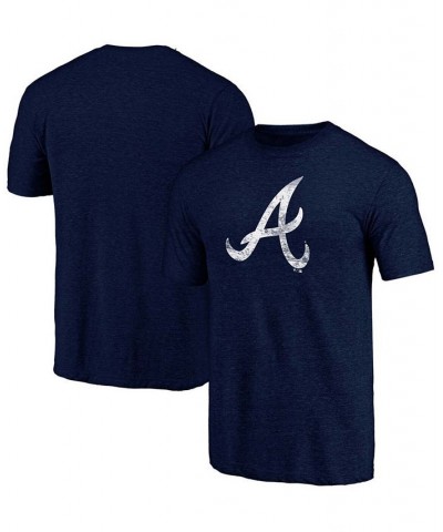 Men's Navy Atlanta Braves Weathered Official Logo Tri-Blend T-shirt $18.90 T-Shirts