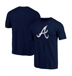 Men's Navy Atlanta Braves Weathered Official Logo Tri-Blend T-shirt $18.90 T-Shirts