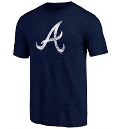 Men's Navy Atlanta Braves Weathered Official Logo Tri-Blend T-shirt $18.90 T-Shirts