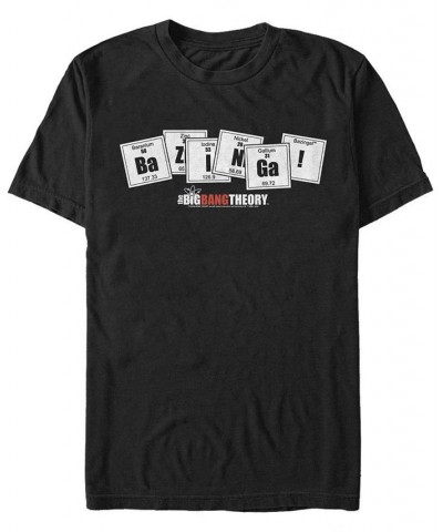 Men's Big Bang Theory Periodic Squares Short Sleeve T-shirt Black $19.59 T-Shirts